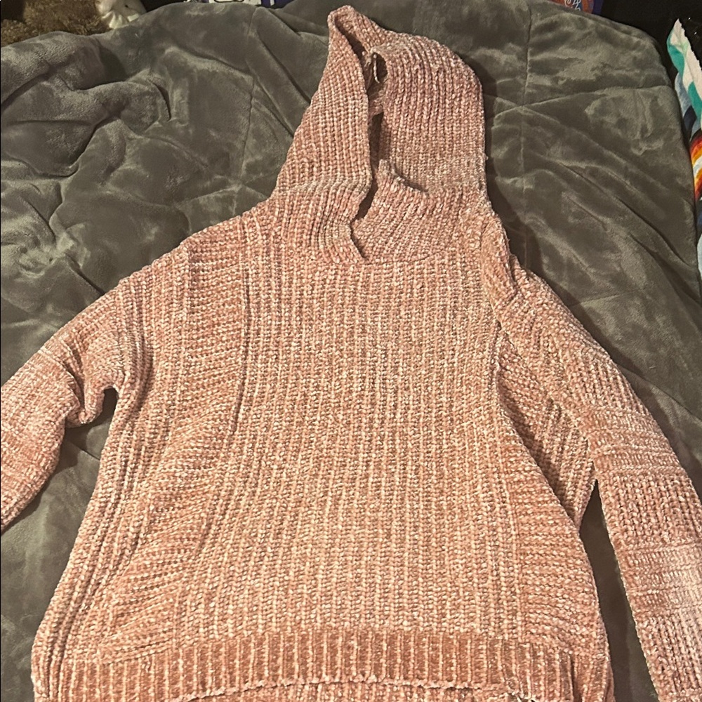 American Eagle Outfitters Pink Cowl Neck Sweater